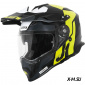 Шлем (мотард) JUST1 J34 Tour Hi-Vis желтый/черный матовый