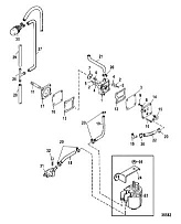 Топливный насос (ручной) 2-Х ТАКТНОГО ПЛМ MERCURY 55 Серийный номер от 0G590000 до 0G760299