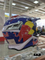 Шлем кроссовый HETOSHI RED BULL XD1-86 цв. Бело-фиолетовый р. M 