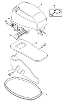 Верх капота 4-Х ТАКТНОГО ПЛМ MERCURY 40 Серийный номер от 0P401000 до 0P515896